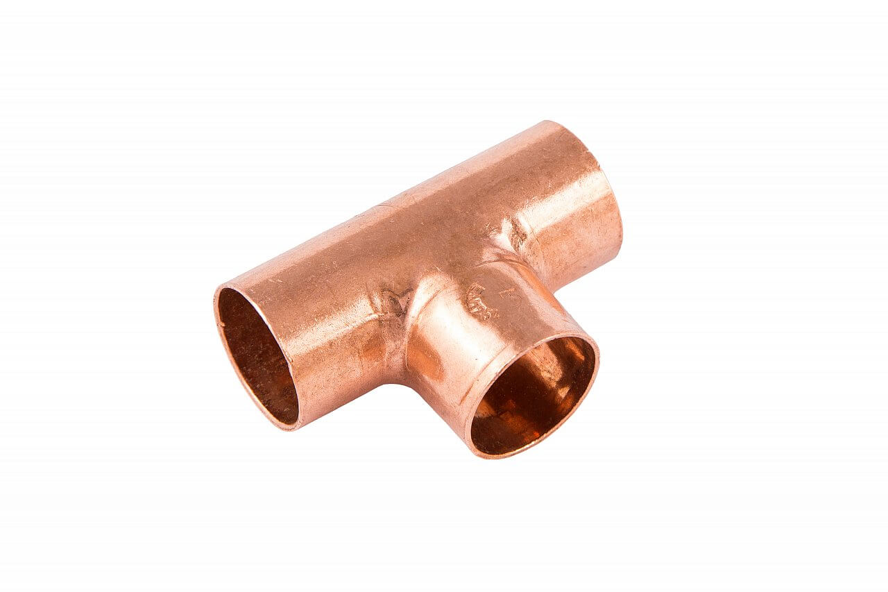 22mm Endfeed Copper Tee PlumbinBits