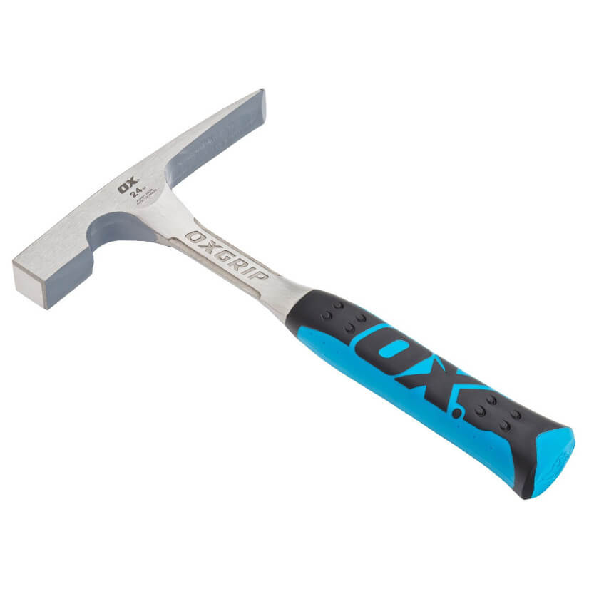 OX Pro 24oz Solid Steel Brick Hammer Bricklayers Block Masons Tools OX