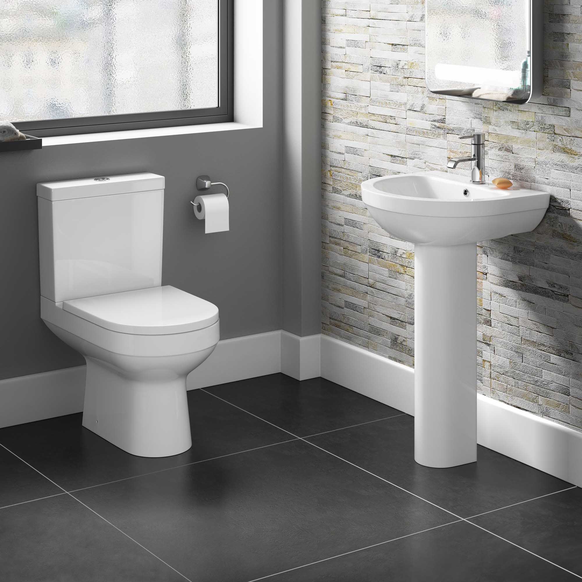 Studio Modern Close Coupled Toilet & Seat Plumbworkz