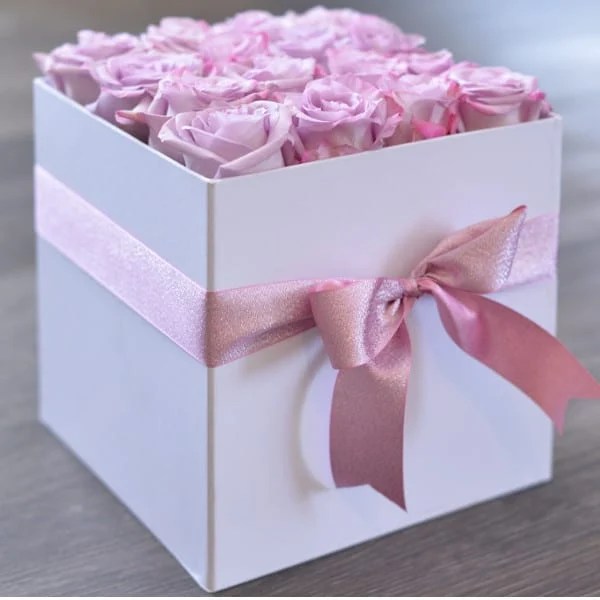 Pink Rose Box Plumeria Botanical Boutique