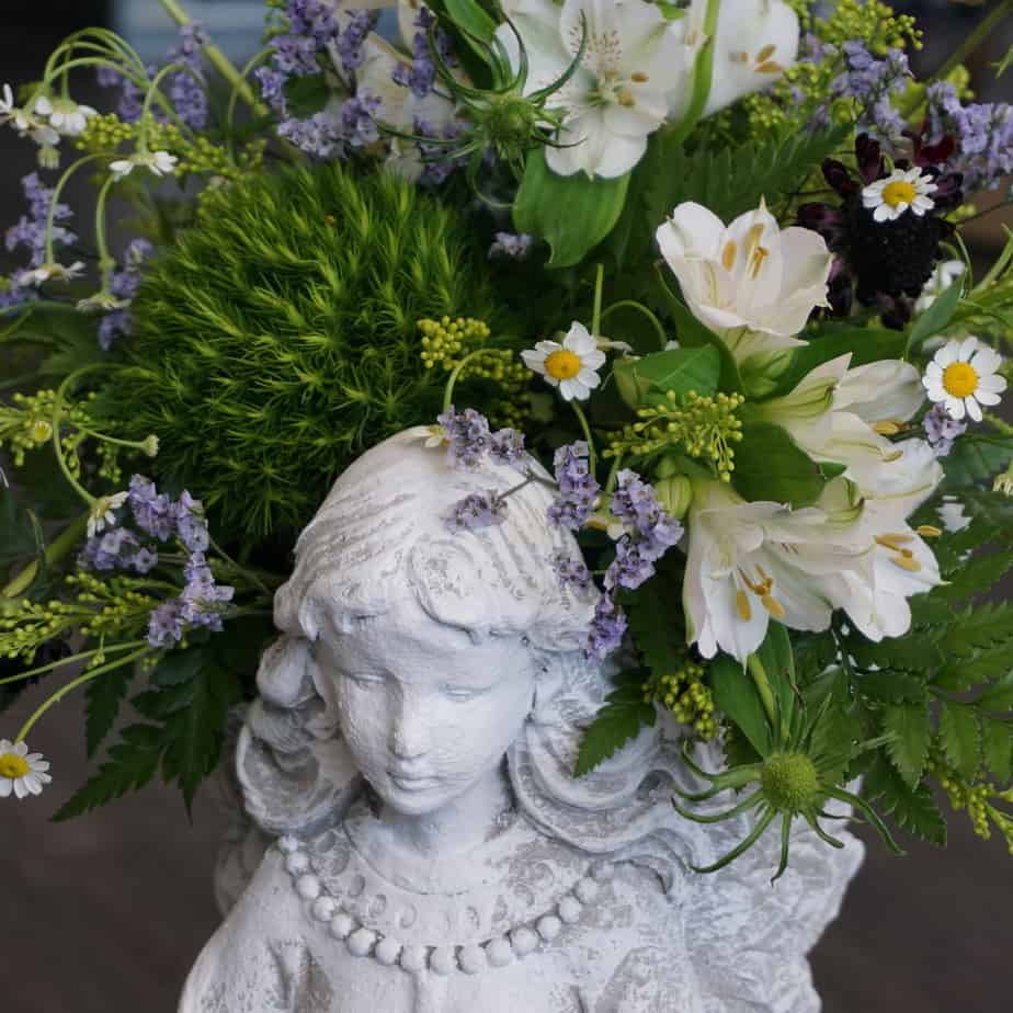 Medium Concrete Angel Planter Plumeria Botanical Boutique