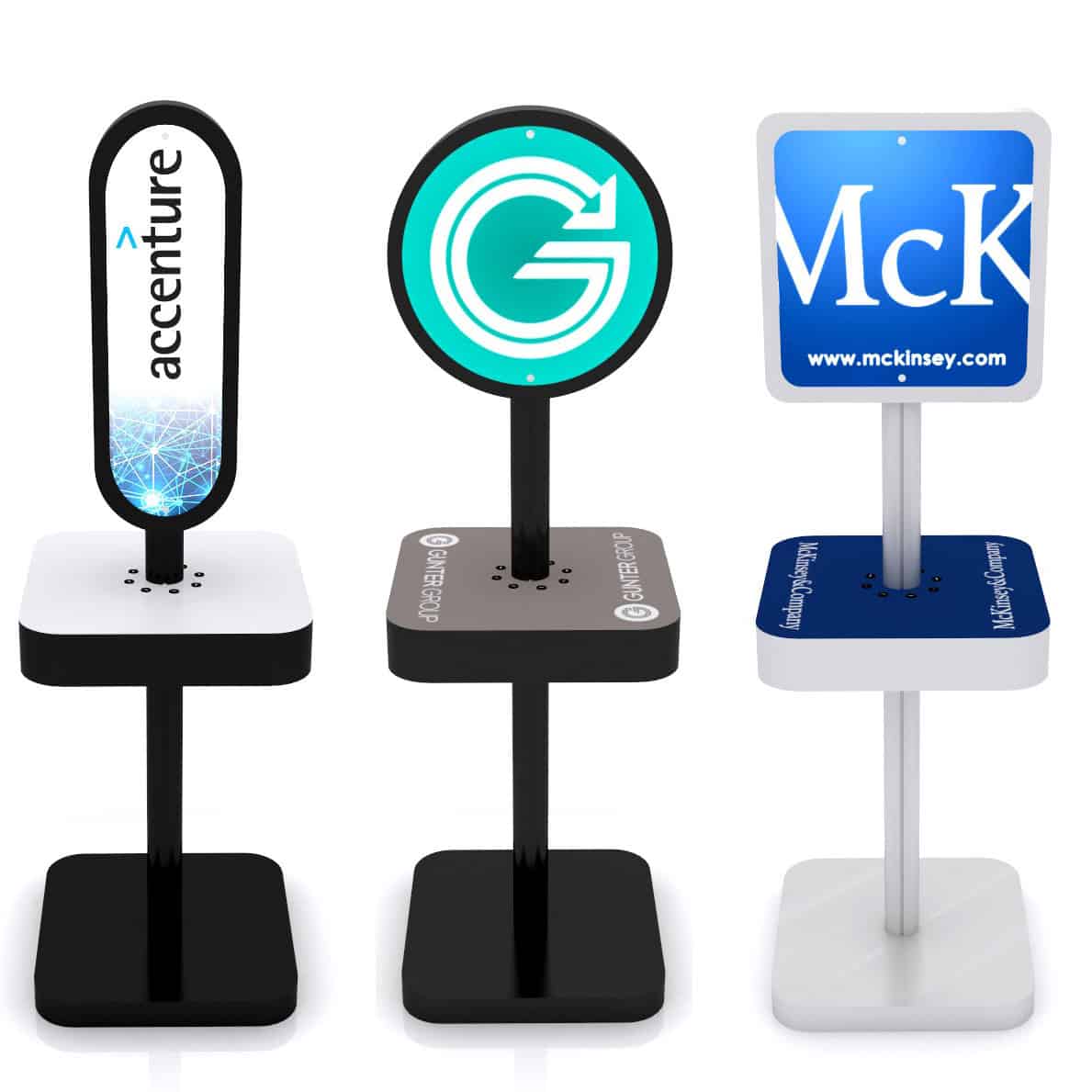 Backlit Sign with Charging Station for Mobile Devices, Various Shapes, 2.2x7ft Plum Grove