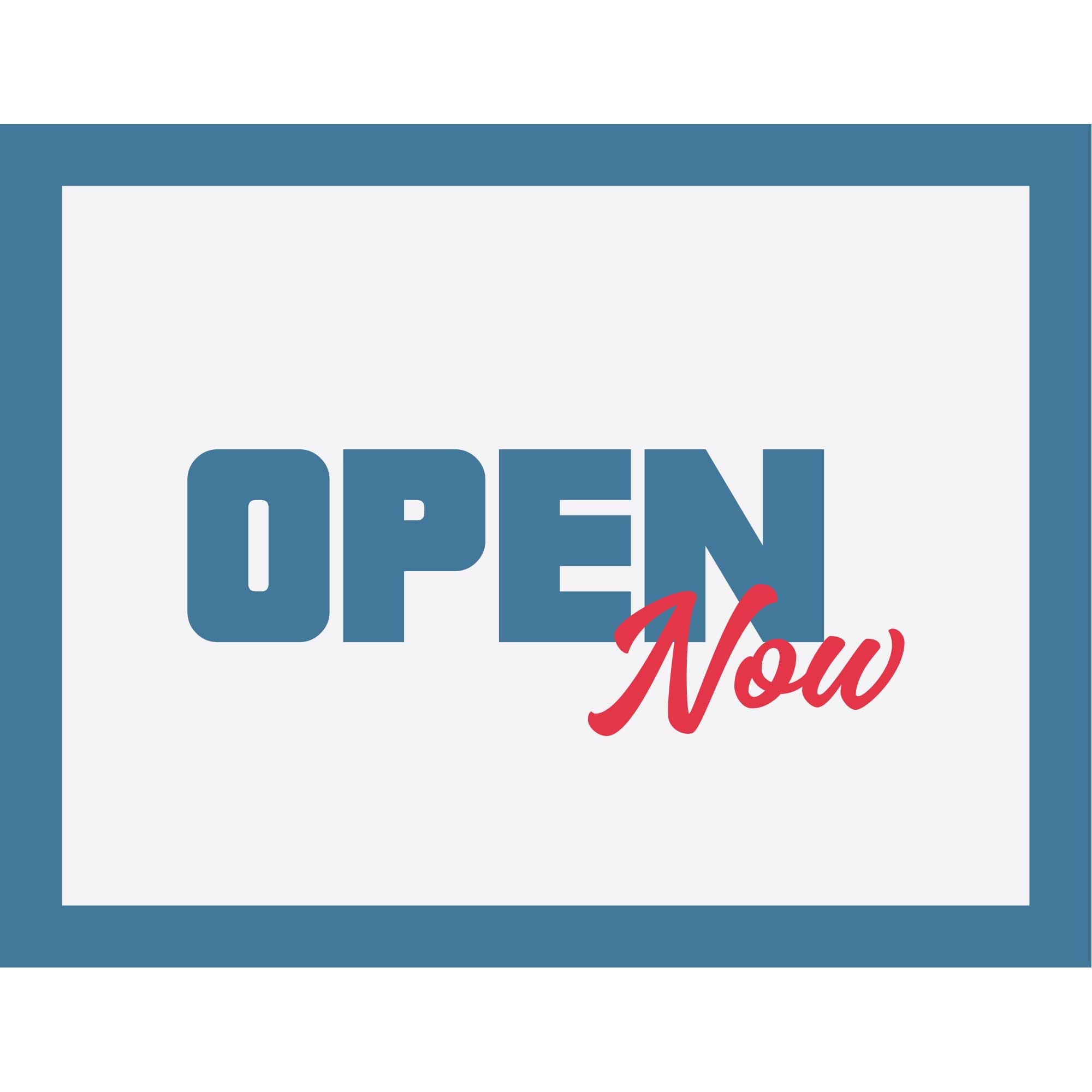 "Open Now" Poster Plum Grove