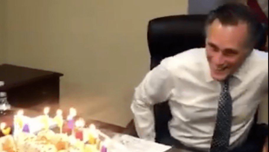 Mitt Romney Blows Out Birthday Candles OnebyOne