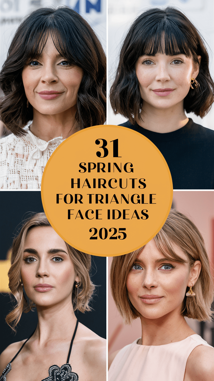 31 Spring Haircuts for Triangle Face Ideas 2025 Best Short, Medium