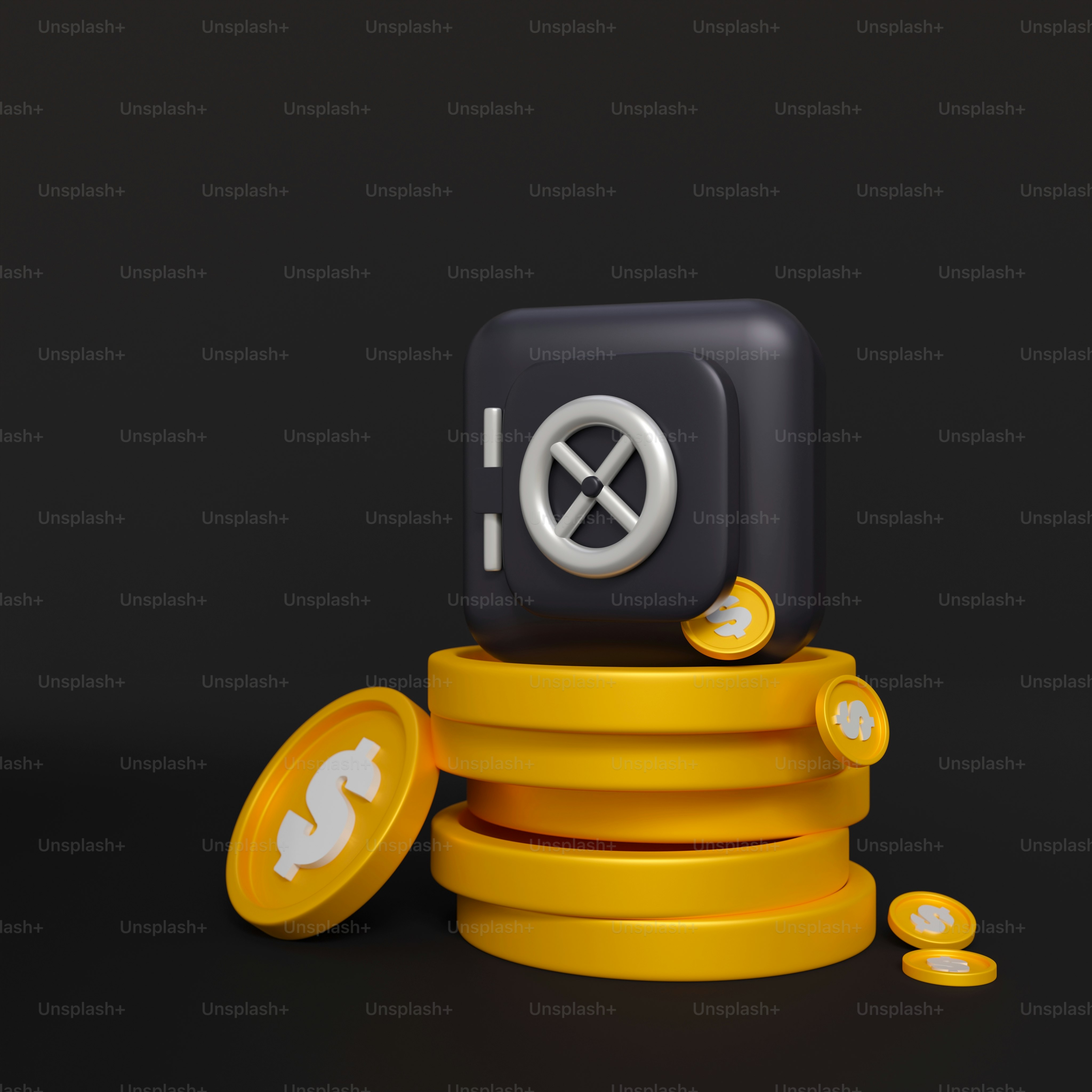 A stack of coins with a camera on top of it photo Coins Image on Unsplash