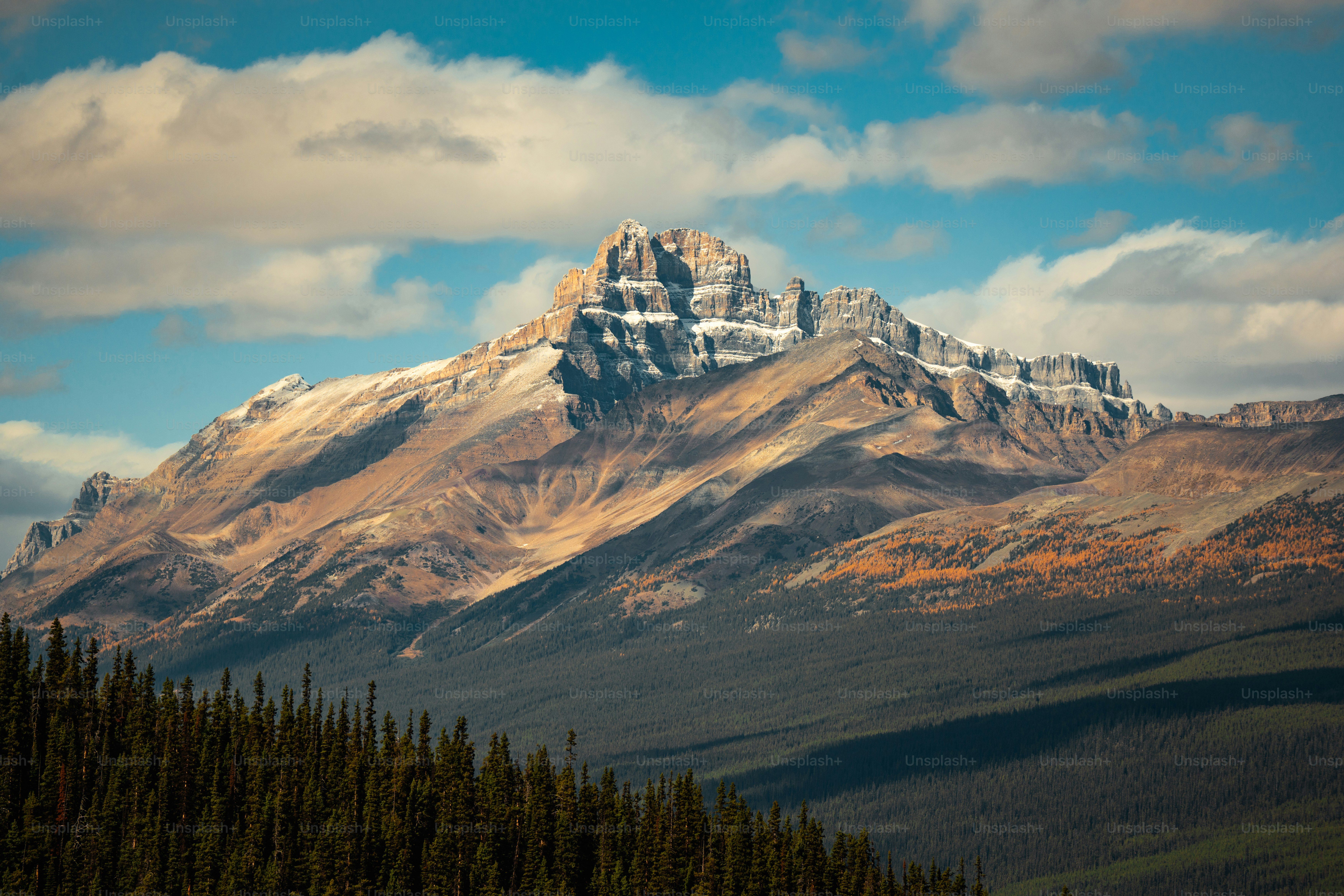 A view of a mountain with trees on the side of it photo Hope Image on