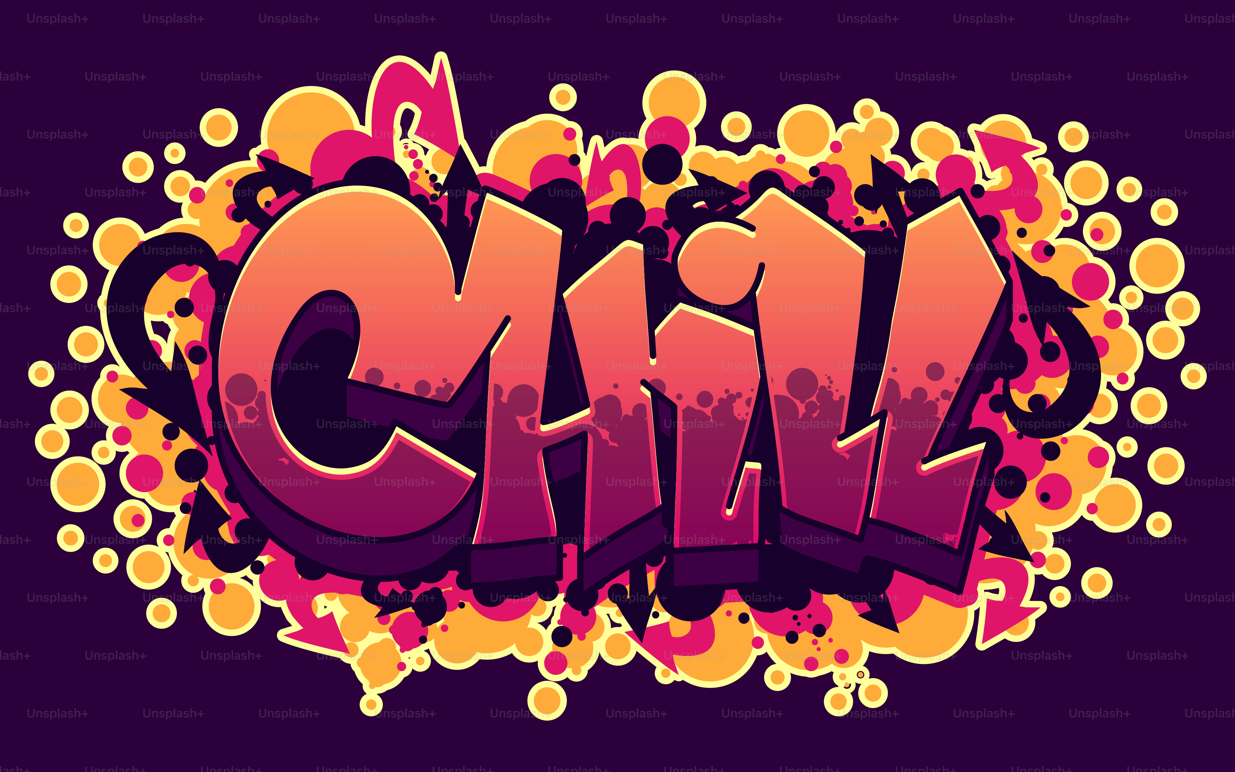 Graffiti art spelling the word "chill" vector Art Image on Unsplash