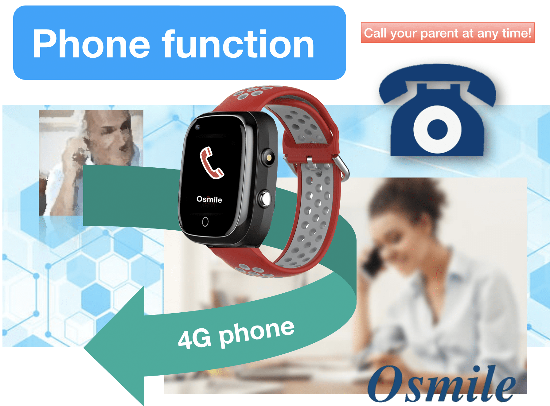 Osmile GPS Watch for seniors with dementia & Alzheimer disease