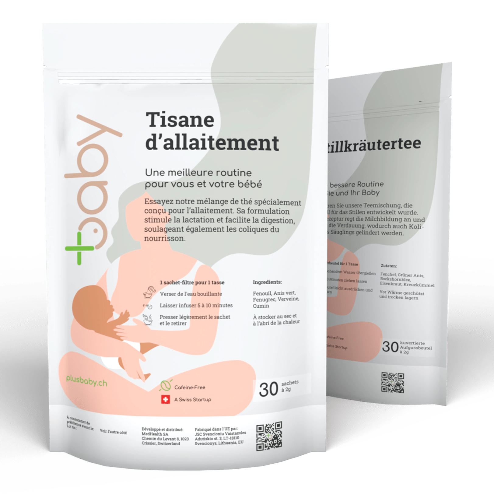 Breastfeeding tea to stimulate lactation Plusbaby