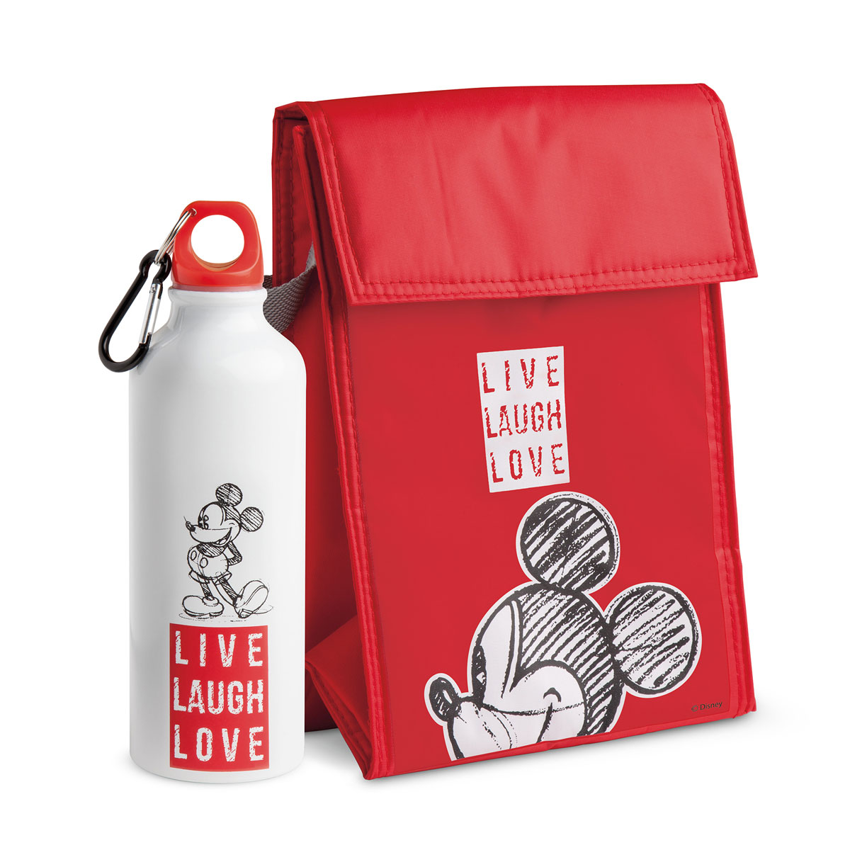 Cooler Bag And Flask Mickey Set Live Laugh Love • Plush World