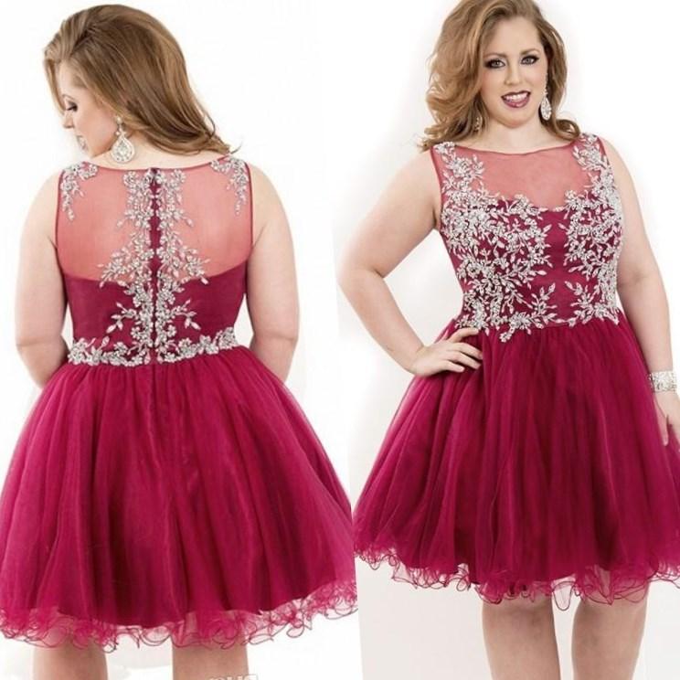 Short plus size formal dresses PlusLook.eu Collection