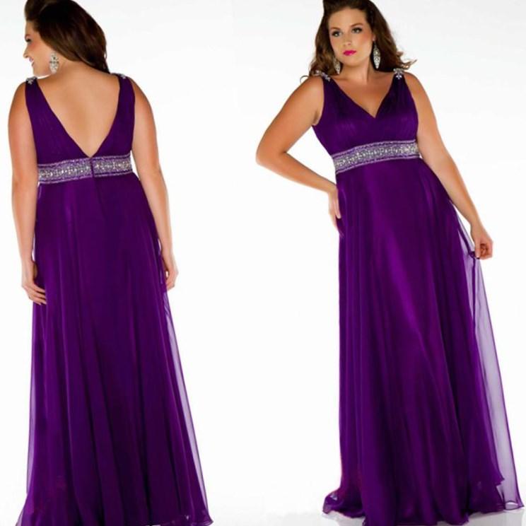 Plus size purple party dress PlusLook.eu Collection