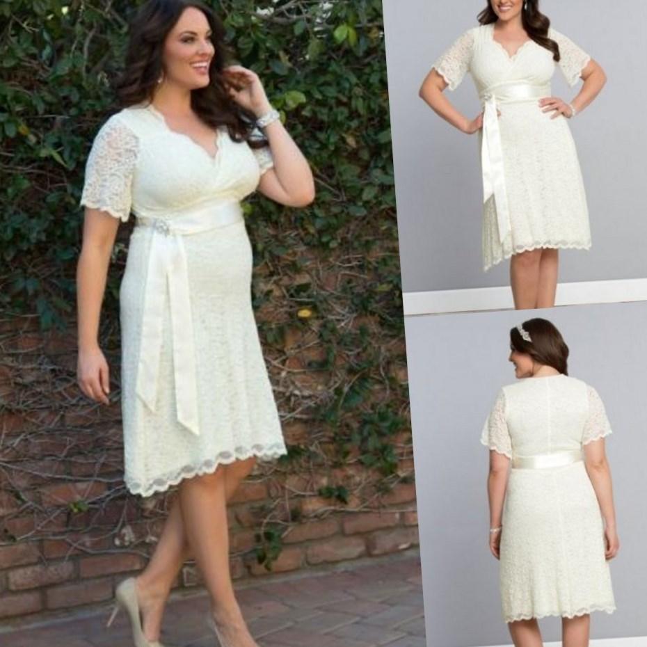 Plus size wedding dresses short PlusLook.eu Collection