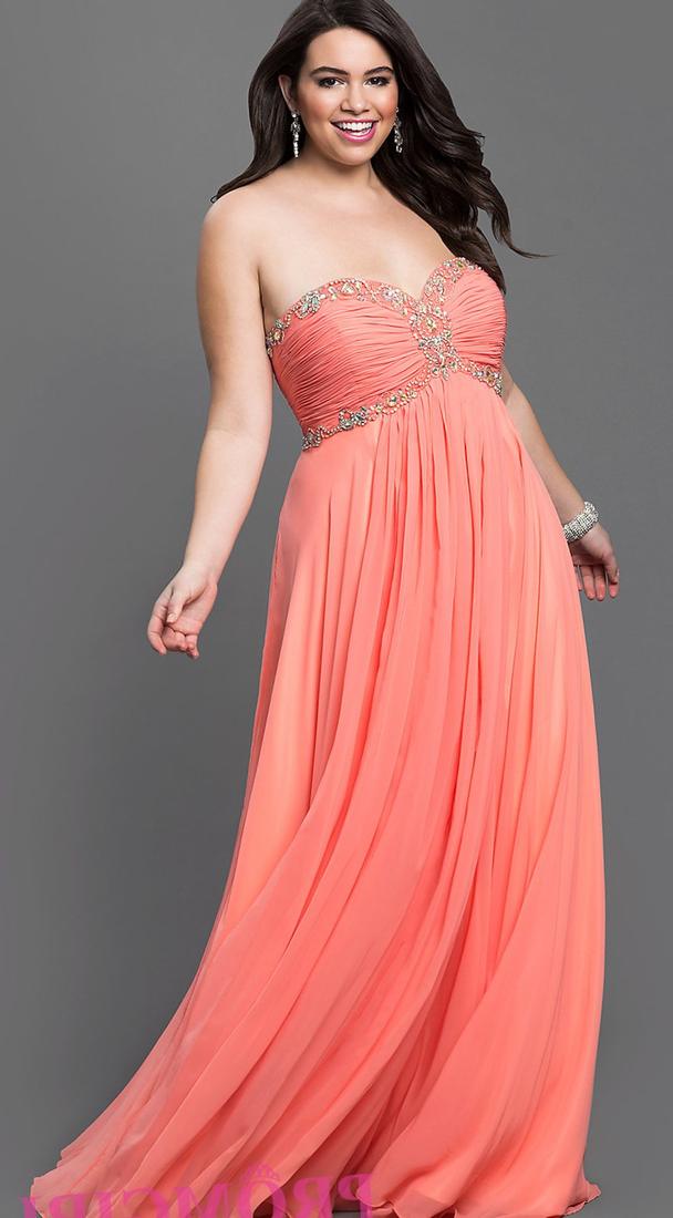 Plus size coral bridesmaid dresses PlusLook.eu Collection