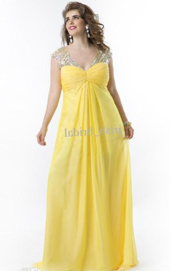 Yellow plus size prom dresses PlusLook.eu Collection