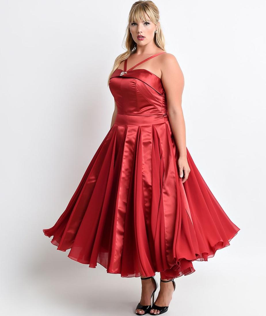 Satin plus size dresses PlusLook.eu Collection