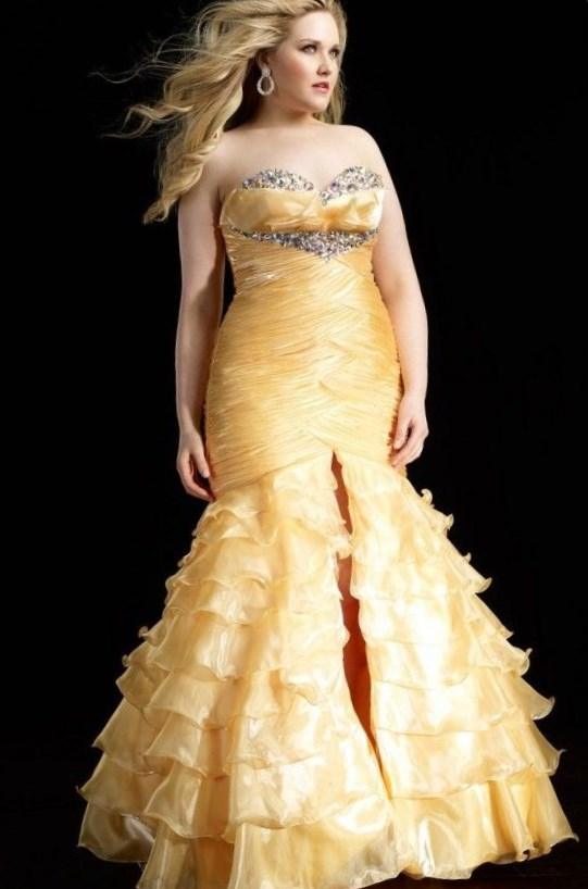 Yellow plus size prom dresses PlusLook.eu Collection