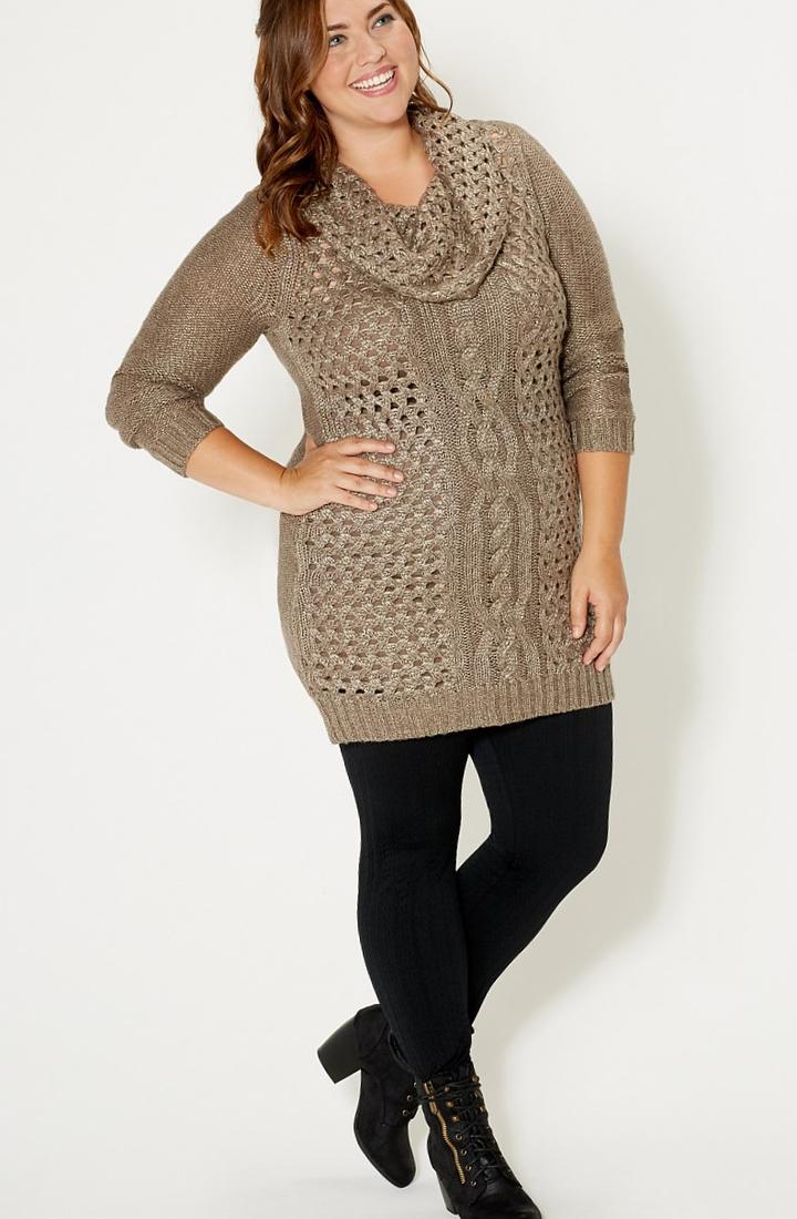 Sweater dress for plus size PlusLook.eu Collection
