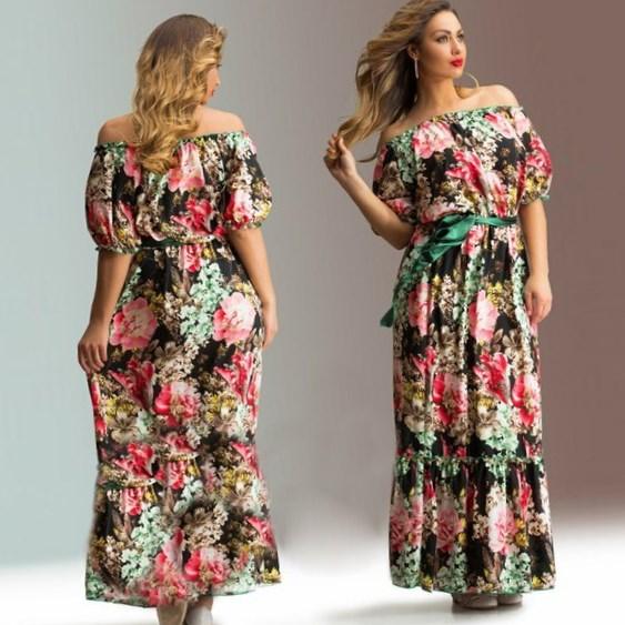 Plus size long maxi summer dresses PlusLook.eu Collection