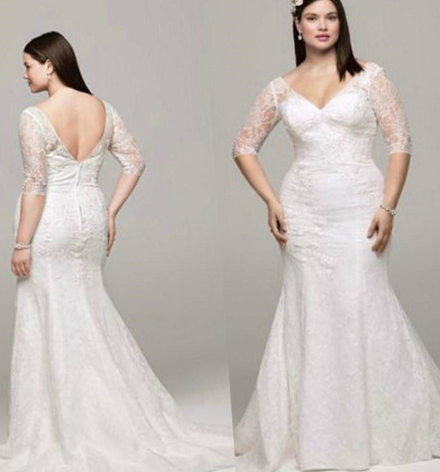 Plus size fitted wedding dresses PlusLook.eu Collection