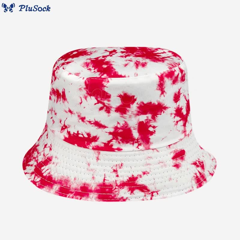Plus Size Red Tie Dye Bucket Hat plusock