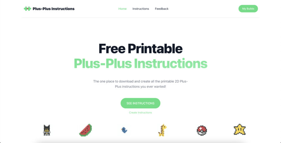 Plus-Plus printable pdf instructions
