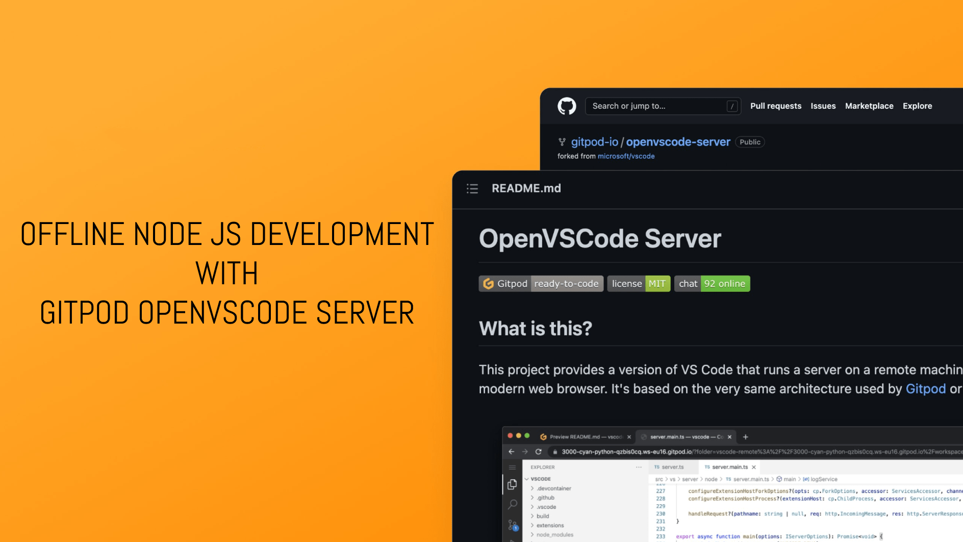 Open VSCode Server Offline Deployment for NodeJs Development +return