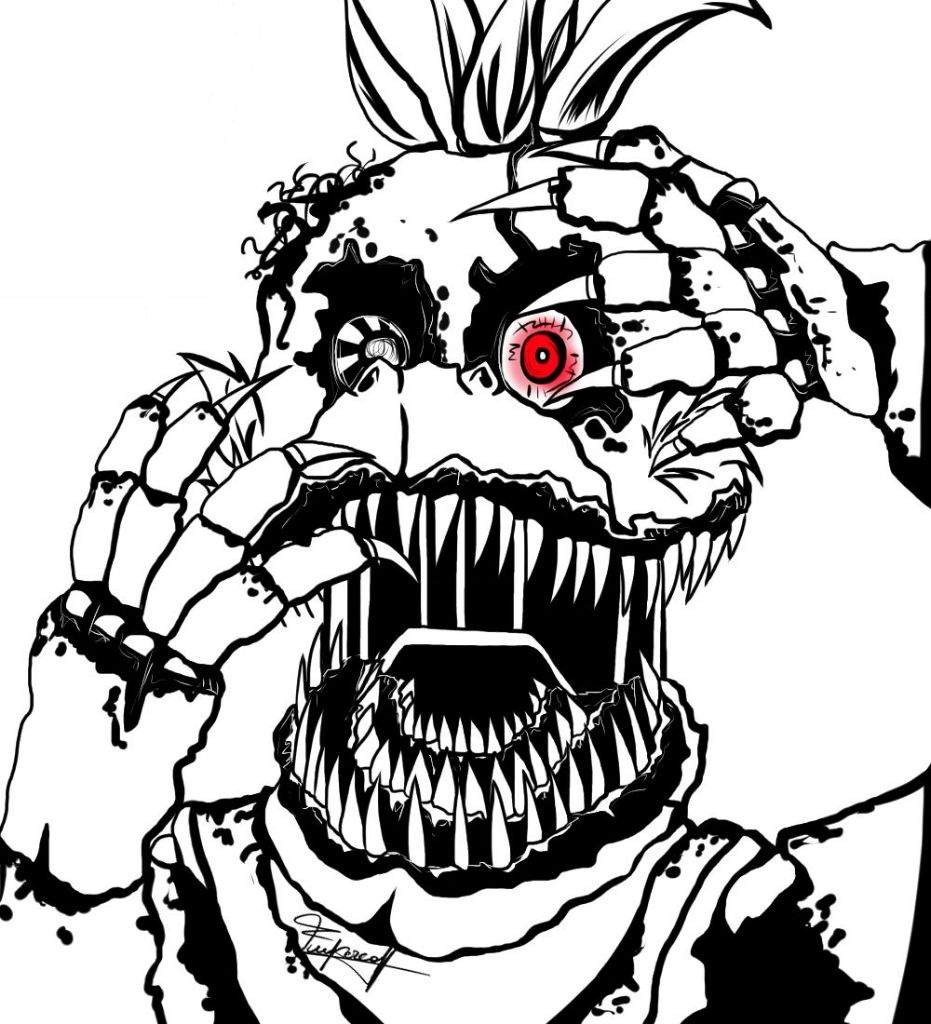 THAT one Nightmare Chica drawing. Five Nights At Freddy
