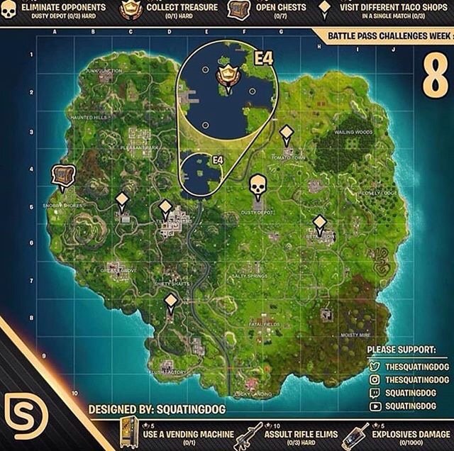 *UBICACION PASE TEMPORADA 3 MISIONES SEMANA 8* Fortnite [Español] Amino
