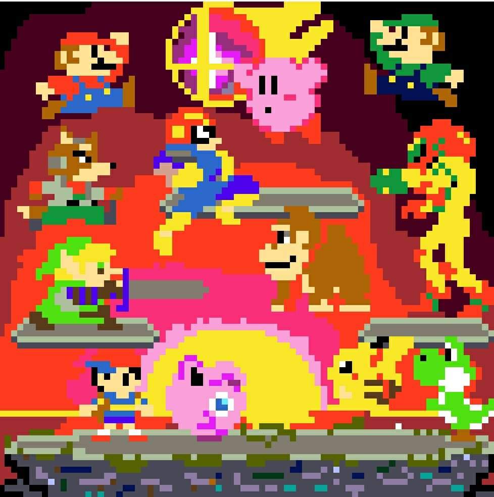 Smash Bros Pixel Art Smash Amino