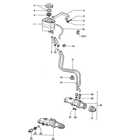 Brake Master Cylinder Reservoir w/ Cap for Porsche 911, 912, and 914