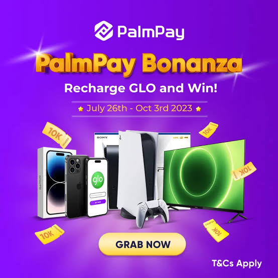 '"PalmPay Bonanza ‘Recharge Glo and Win” promo elicits excitement