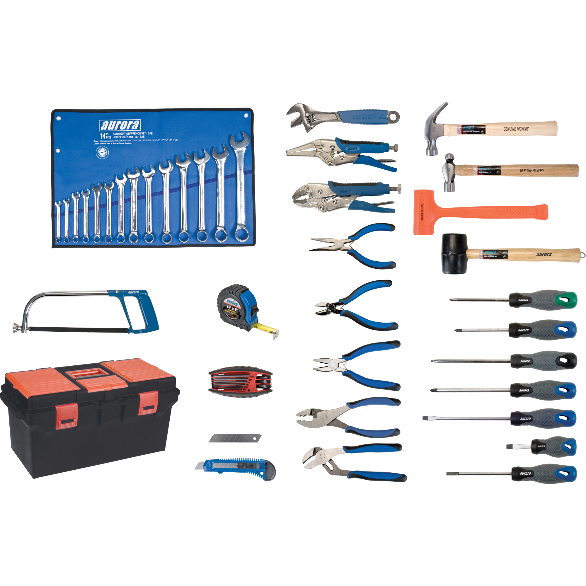 56Piece Deluxe Tool Set with Plastic Tool Box PMGSupply.ca