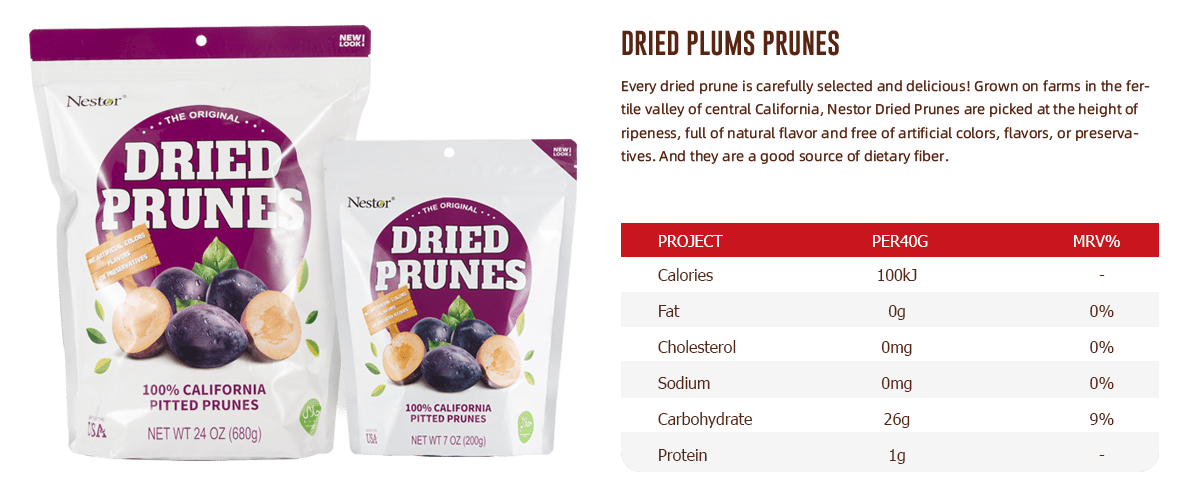 DRIED PRUNES 200g