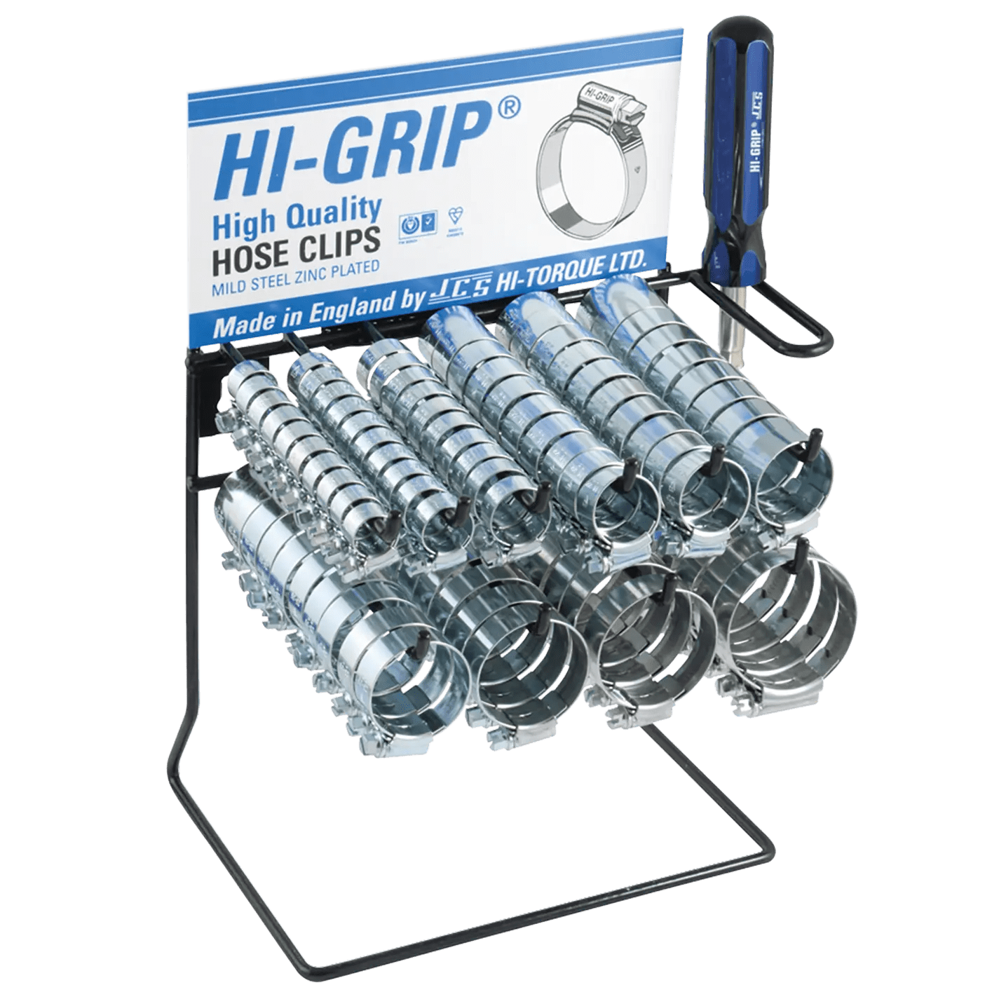HiGrip Zinc Plated Clip Dispenser 100 Pack, 1250mm Pneumatics