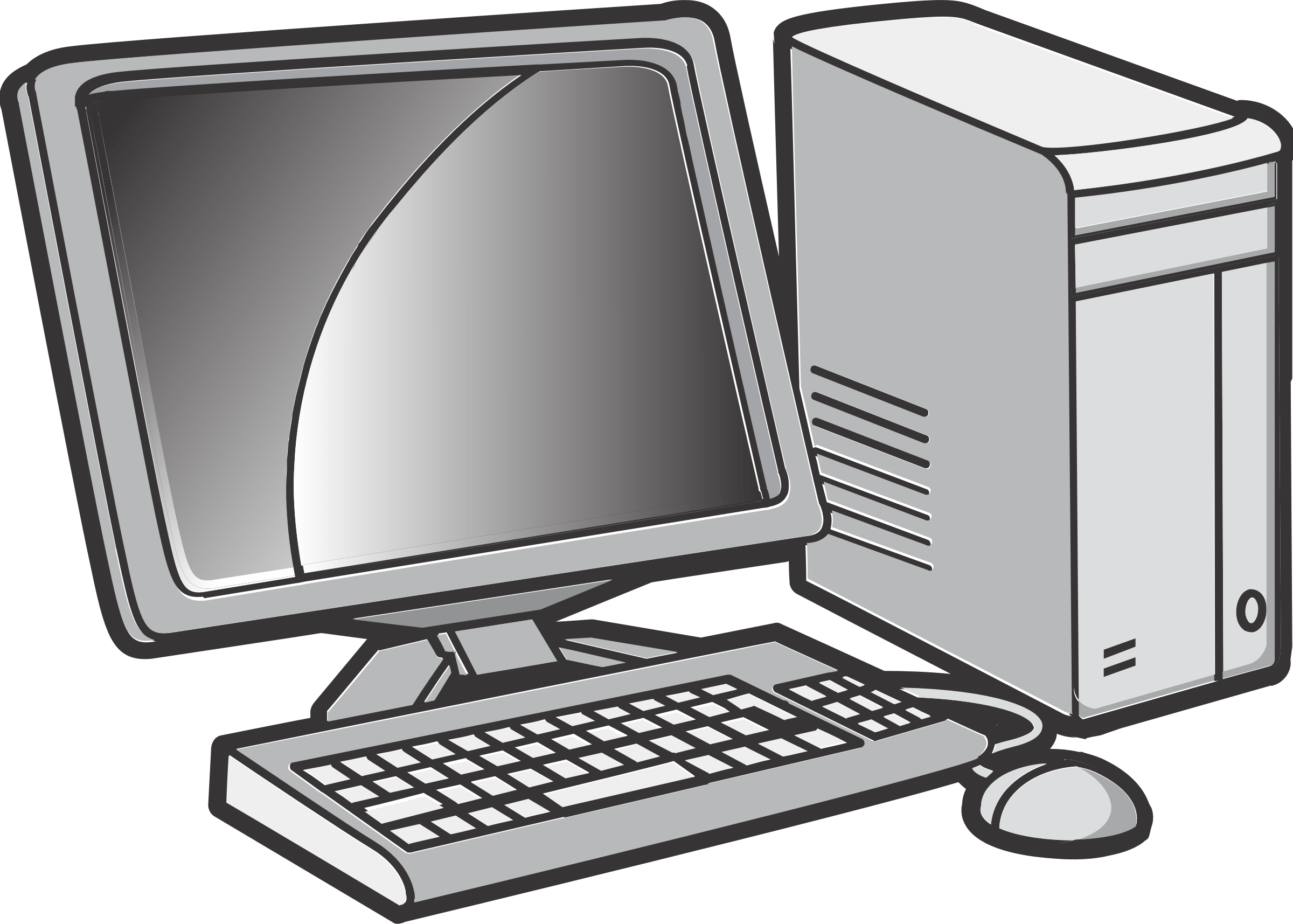 Computer desktop PC PNG transparent image download, size 2400x1715px