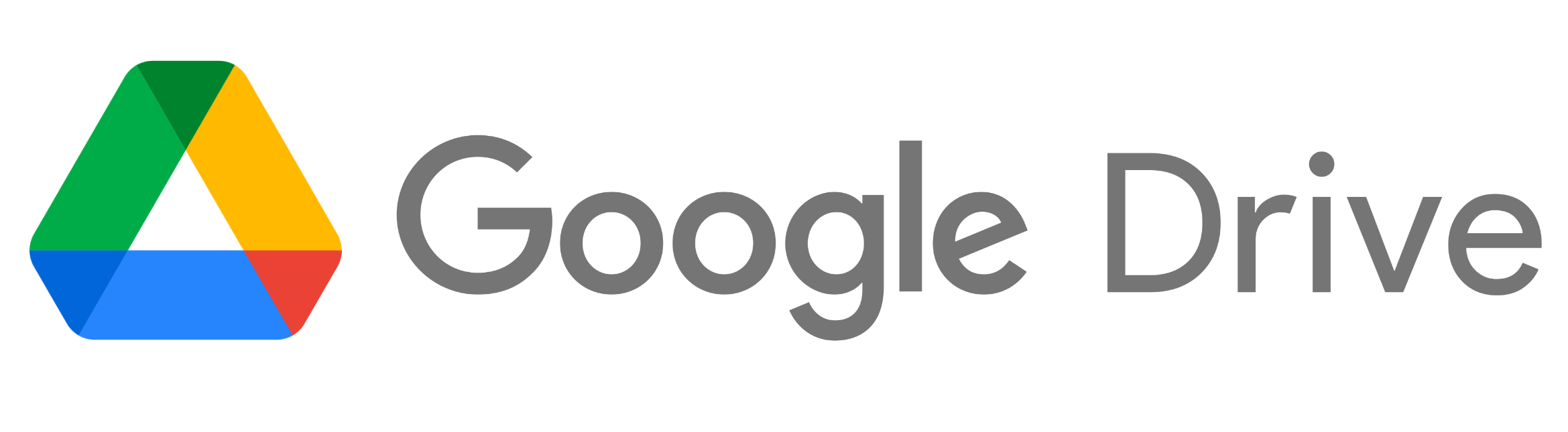 Google Drive logo PNG transparent image download, size 2339x645px