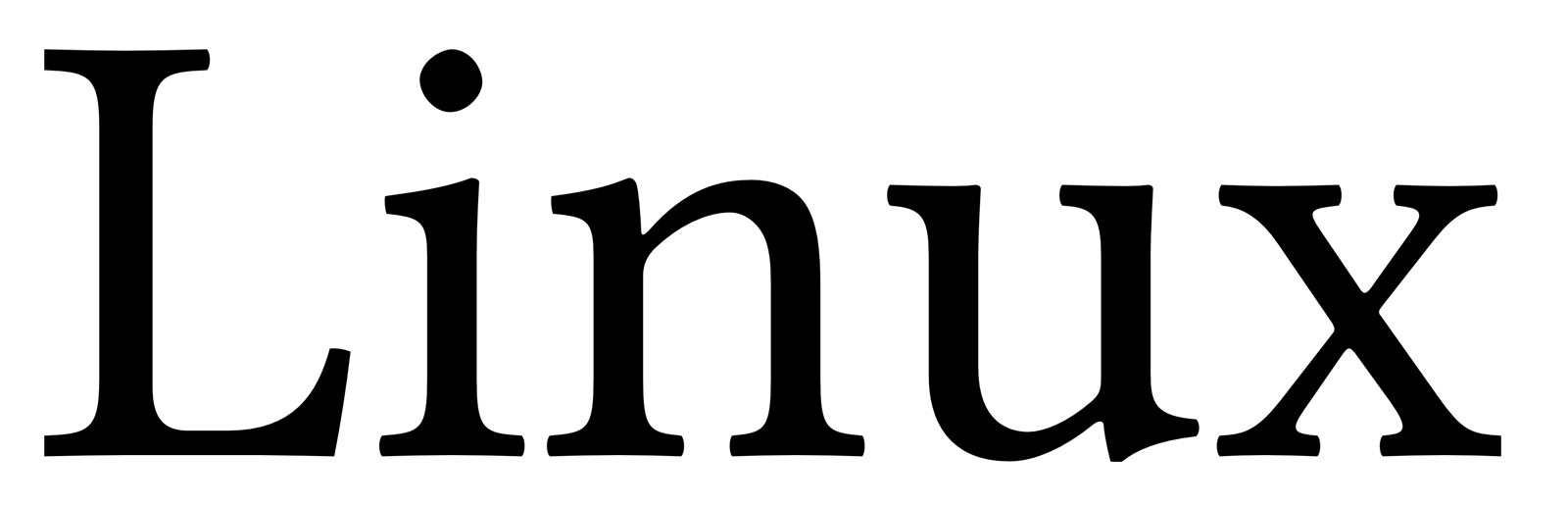 Linux logo PNG transparent image download, size 1600x516px