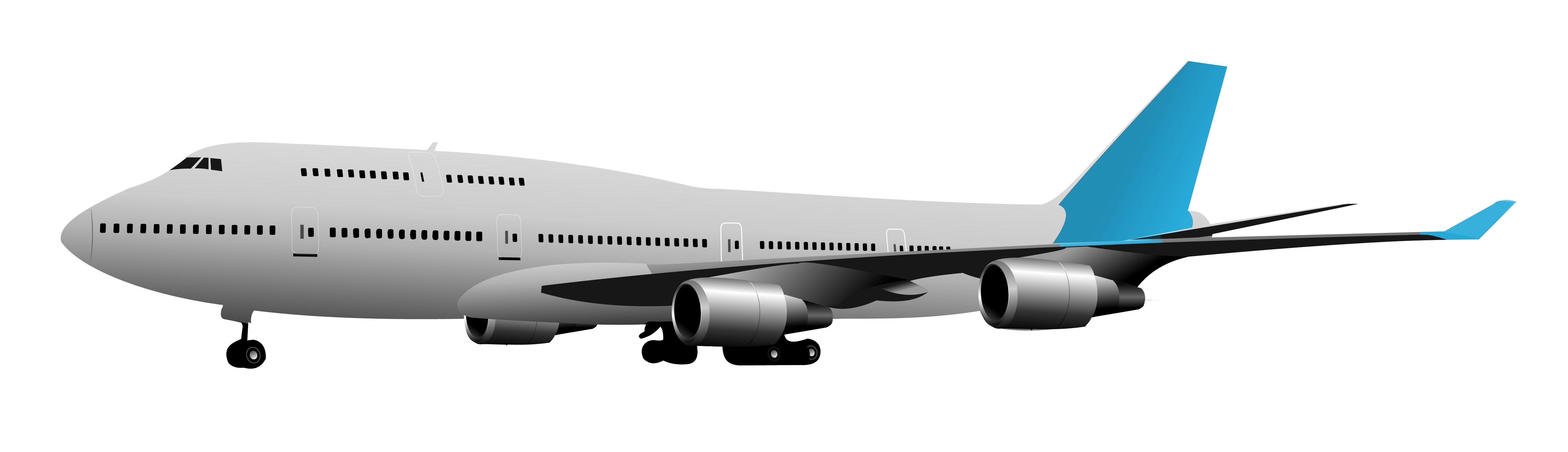 airplane, plane PNG transparent image download, size 5320x1535px