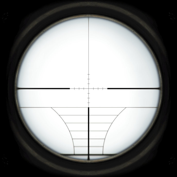 Sniper scope PNG transparent image download, size 687x687px
