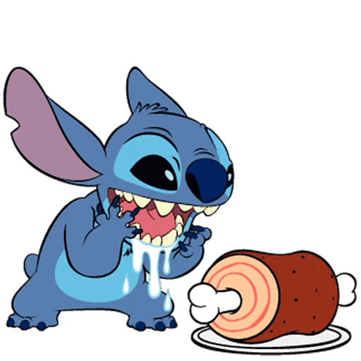Stitch eating PNG transparent image download, size 512x512px