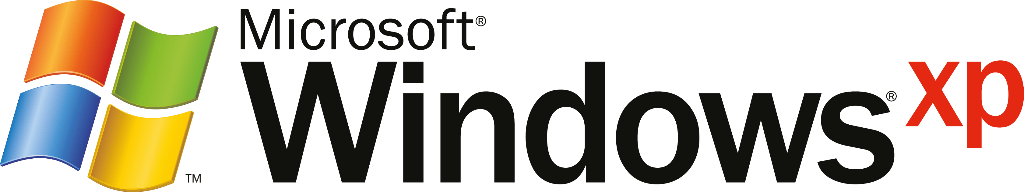 windows XP logo PNG transparent image download, size 3363x633px