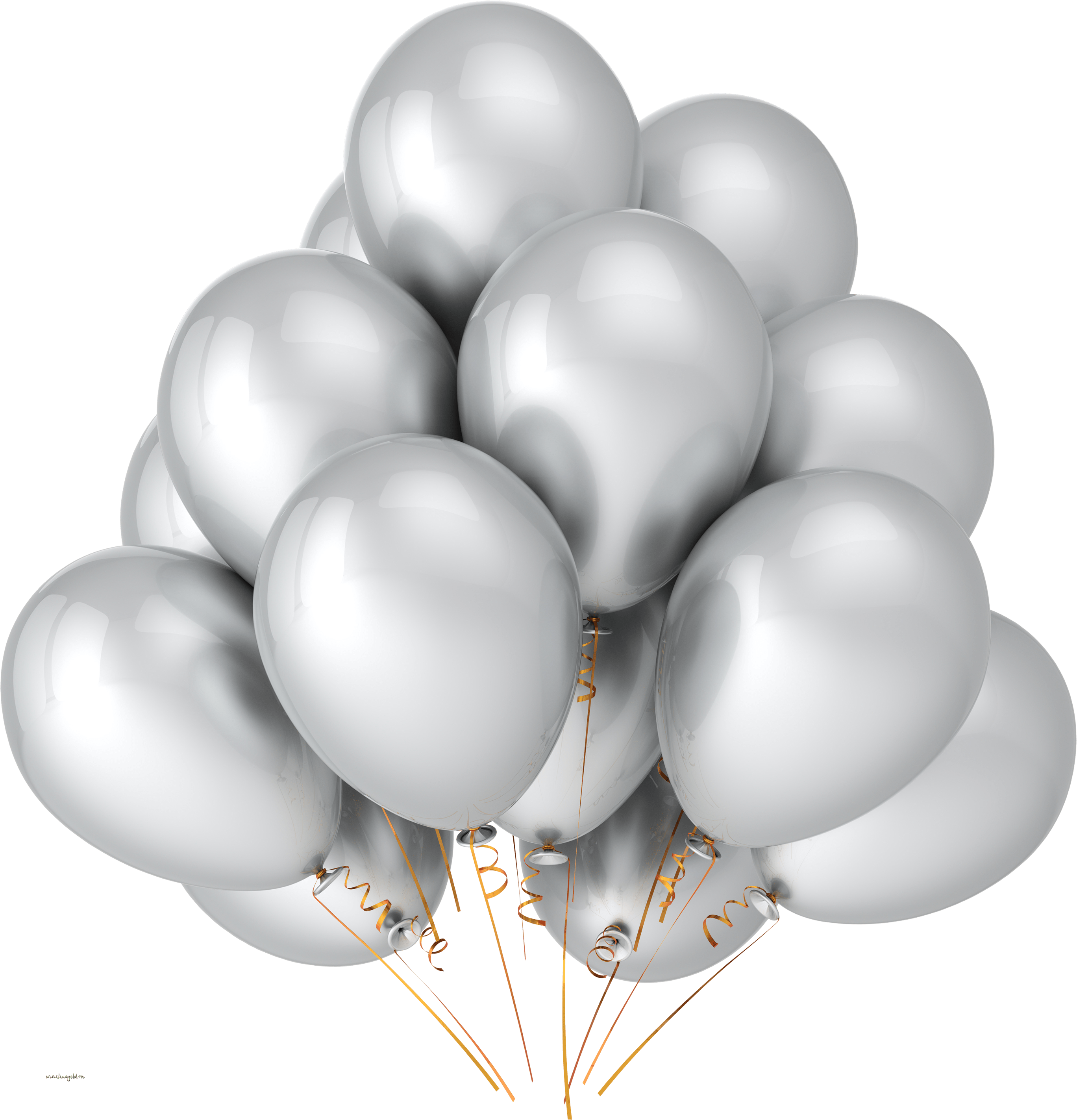 Yellow balloons PNG image, free download, balloons
