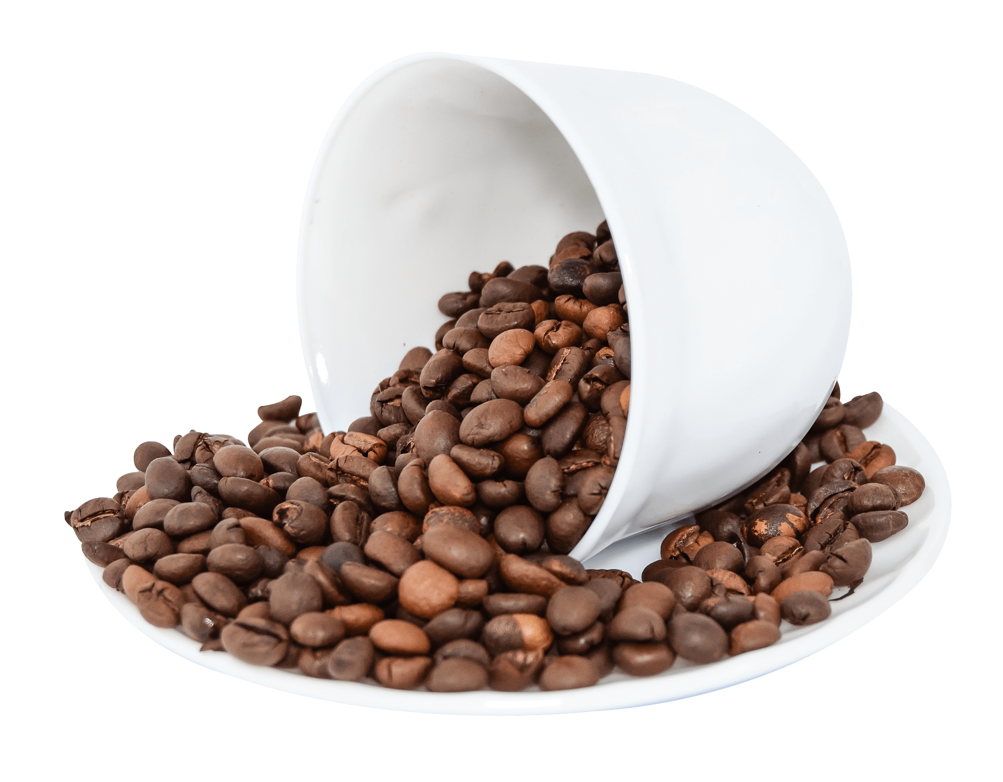 Coffee beans PNG transparent image download, size 1950x1520px