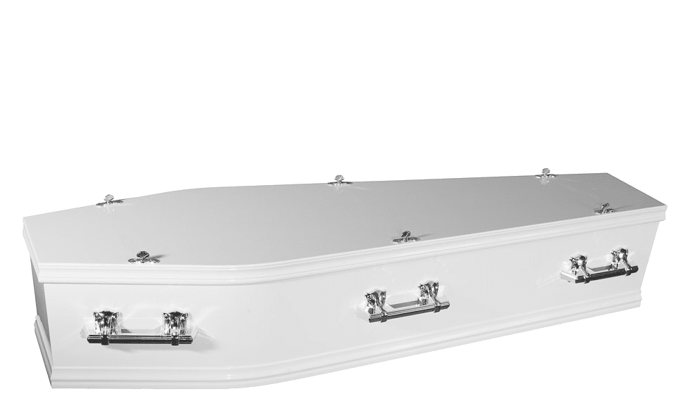 white coffin PNG transparent image download, size 970x577px