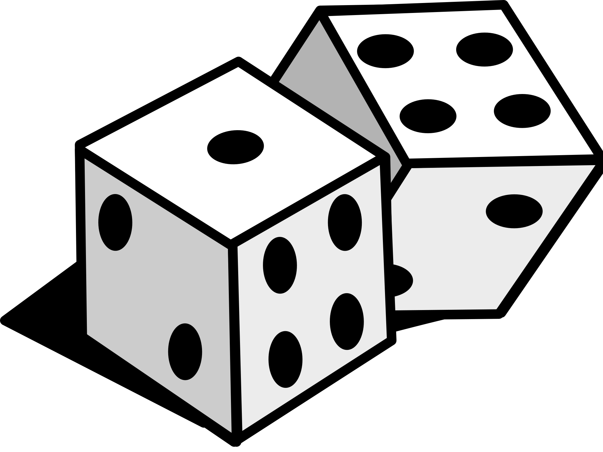 Dice PNG transparent image download, size 2000x1500px