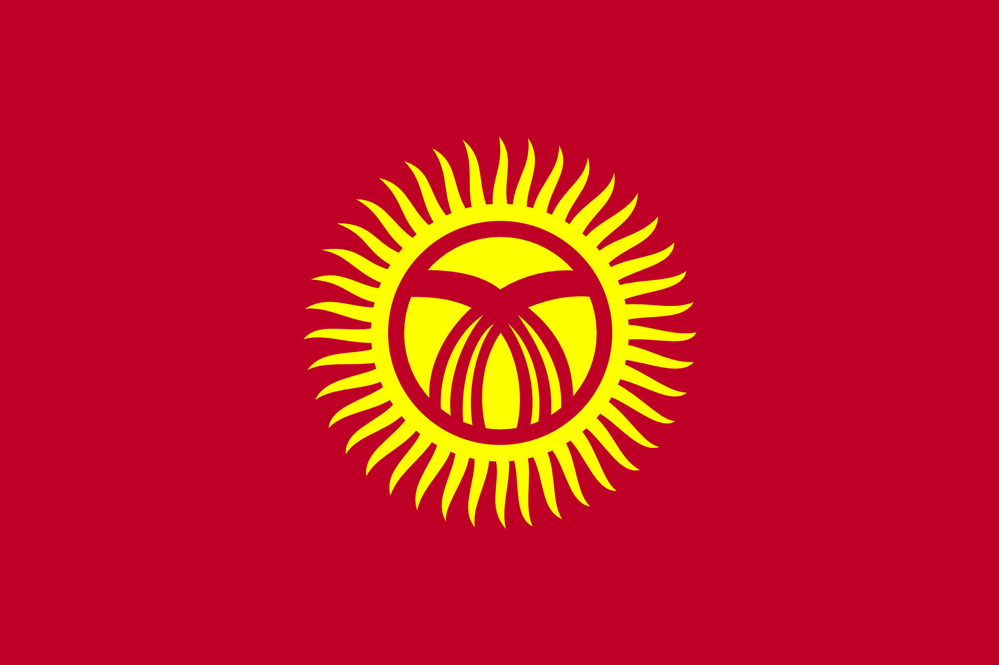 Kyrgyzstan flag PNG transparent image download, size 1969x1311px