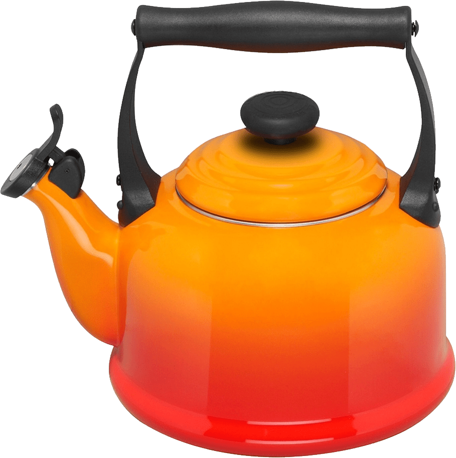 Orange kettle PNG image transparent image download, size 909x914px