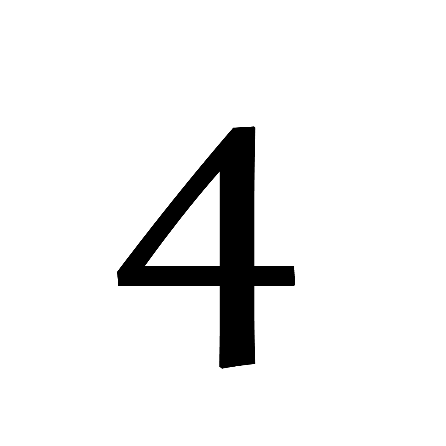 Number 4 PNG transparent image download, size: 1500x1500px